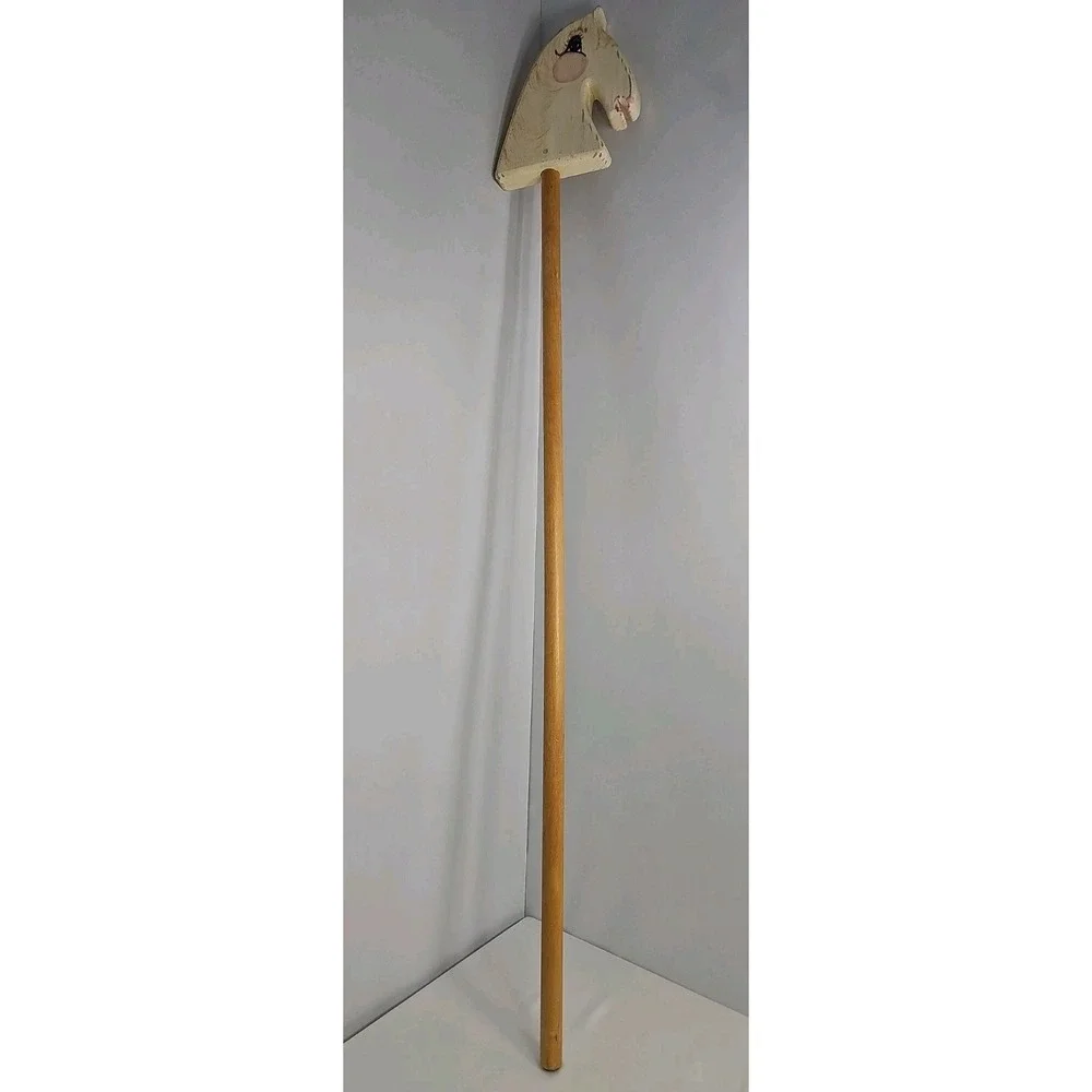 Appalachian 1950's Handmade Wood Horse Riding  Stick - Birch & Pine Combo